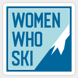 Women Who Ski Square Logo Gear Sticker